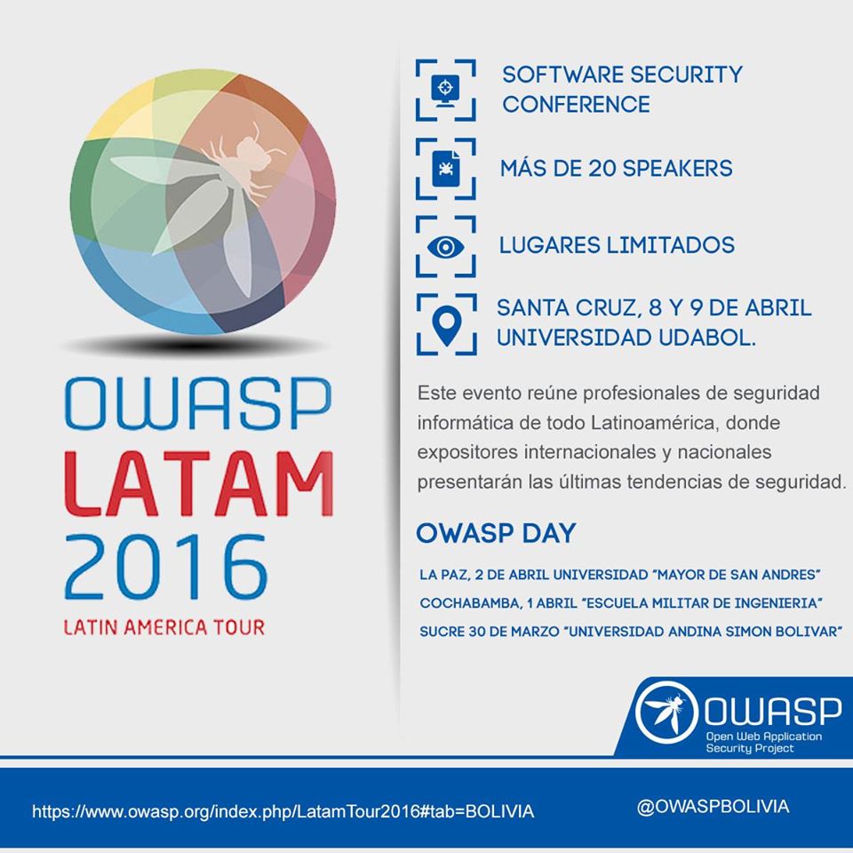 OWASP BOLIVIA 2016 BANNER2016