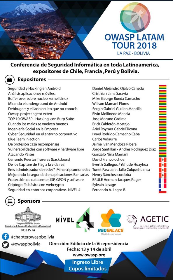 OWASP BOLIVIA 2018 BANNER2018