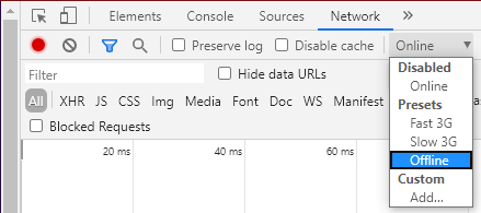 Offline Option in Google Chrome