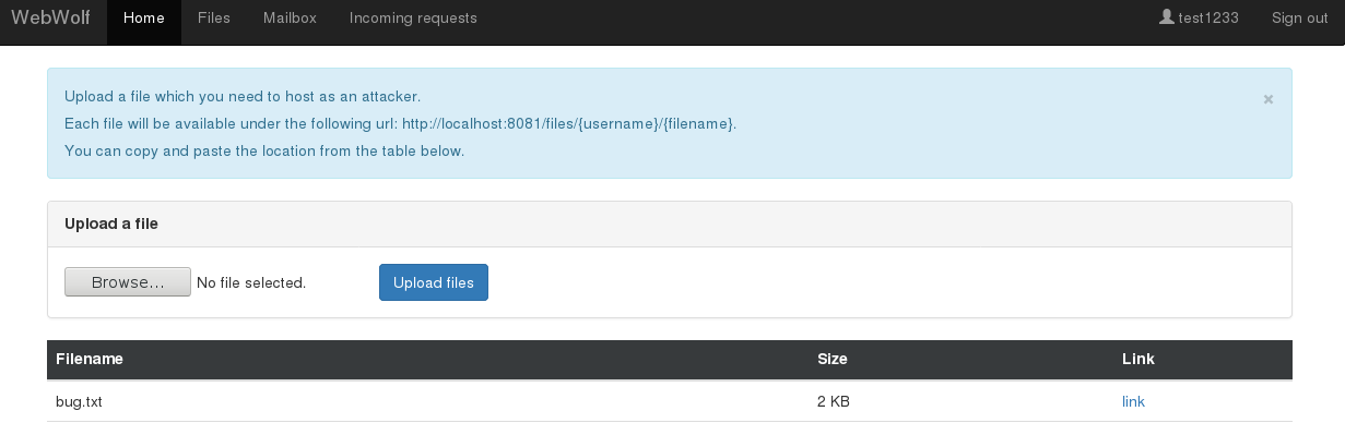 Uploading and serving a file